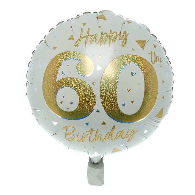 18-Inch Happy 60th Birthday Foil Helium Balloon