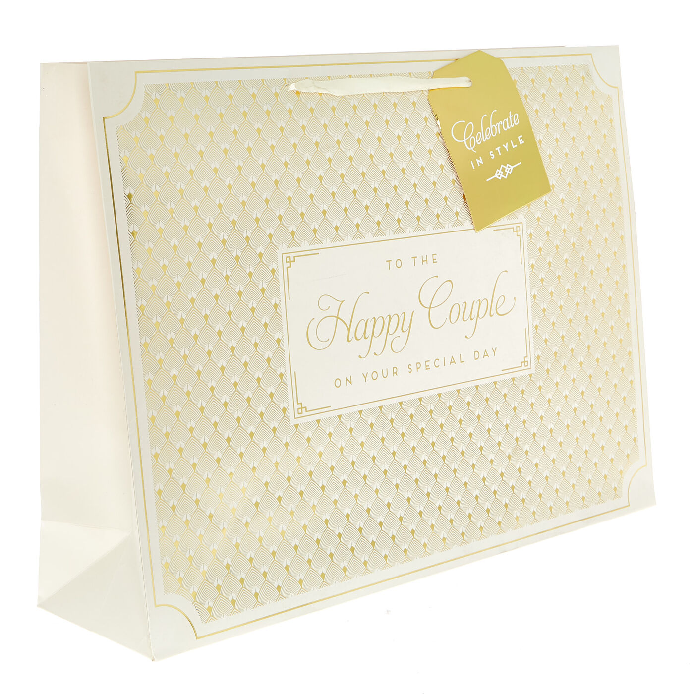 Buy Extra Large Landscape Gift Bag To The Happy Couple for GBP 1.49
