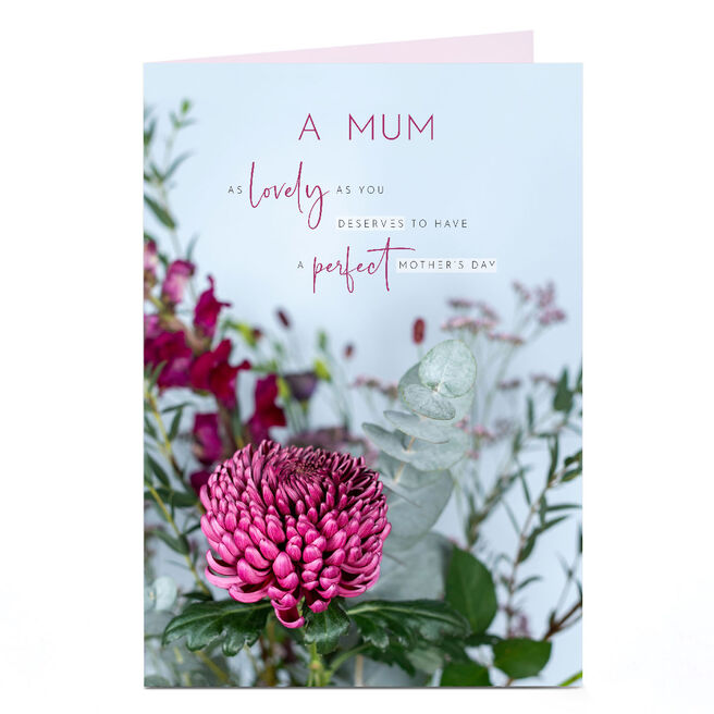 Personalised Mother's Day Card - Lovely Flower