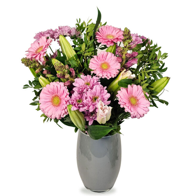 Mother's Day Lily & Germini Flower Bouquet
