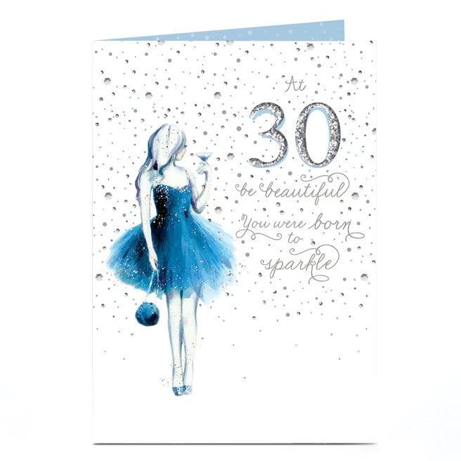30th Birthday Card - Born to Sparkle