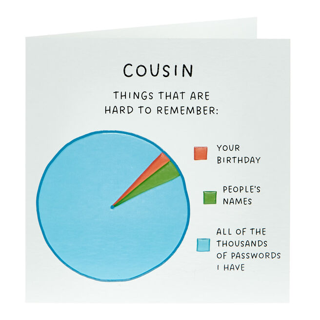 Cousin Venn Diagram Birthday Card