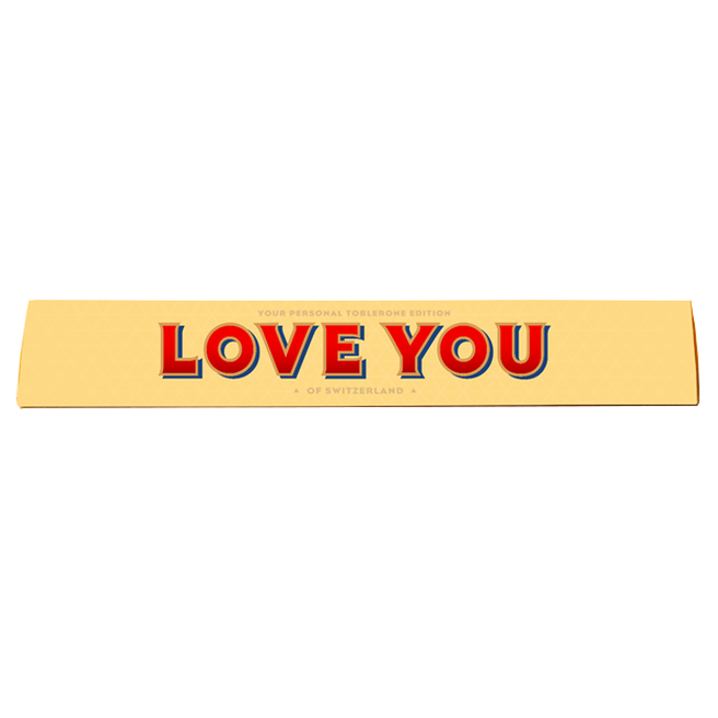 100g Toblerone - Love You