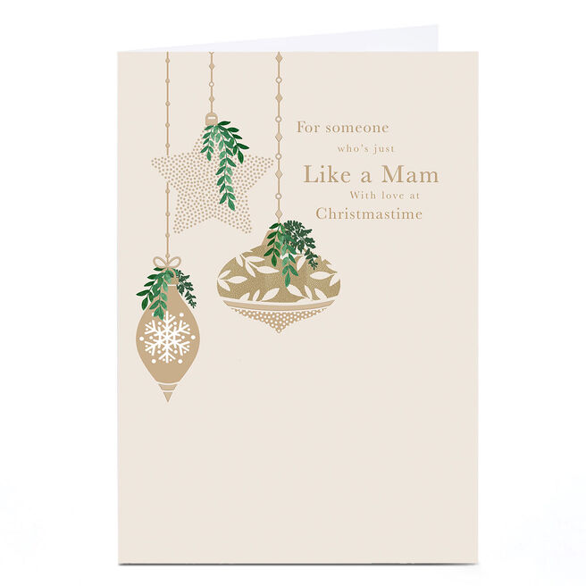 Personalised Christmas Card - For Someone Who's Just Like A Mam