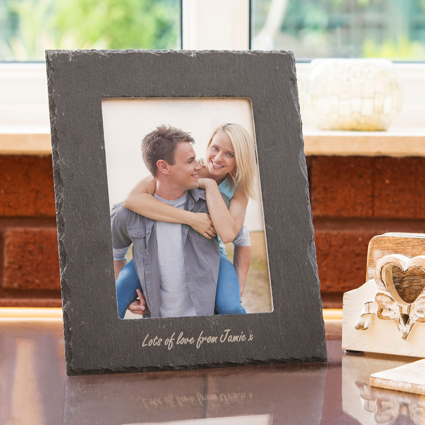 Buy Personalised Engraved Medium Slate Photo Frame for GBP 15.49 Card