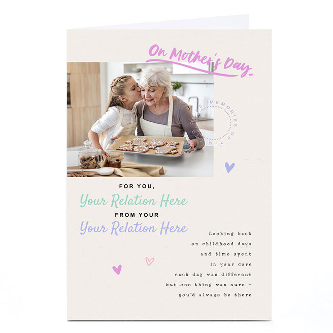 Photo Mother's Day Card - Looking Back On Childhood Days, Any Relation