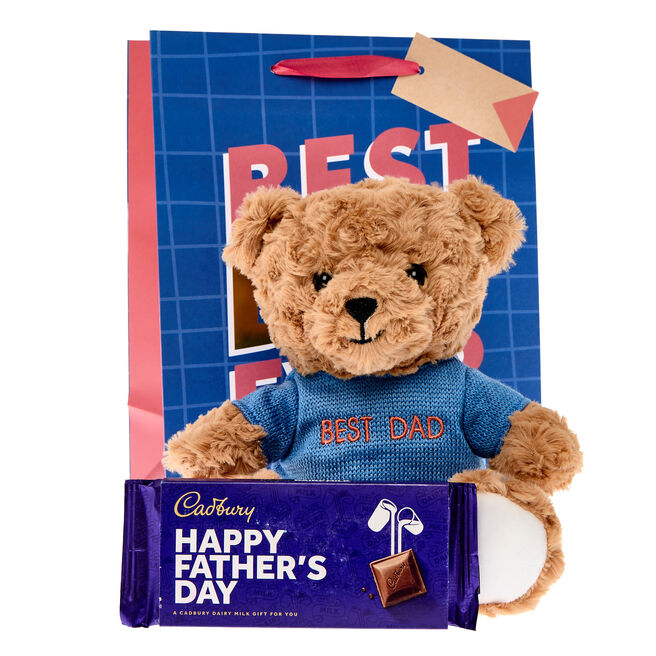 Dad Soft Toy & Chocolate Bar Father's Day Gift Bundle