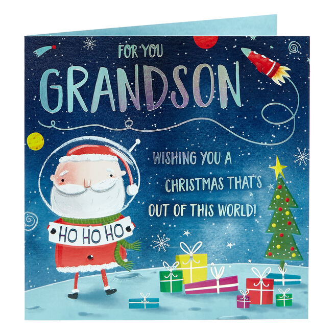Christmas Card - Grandson Space Santa