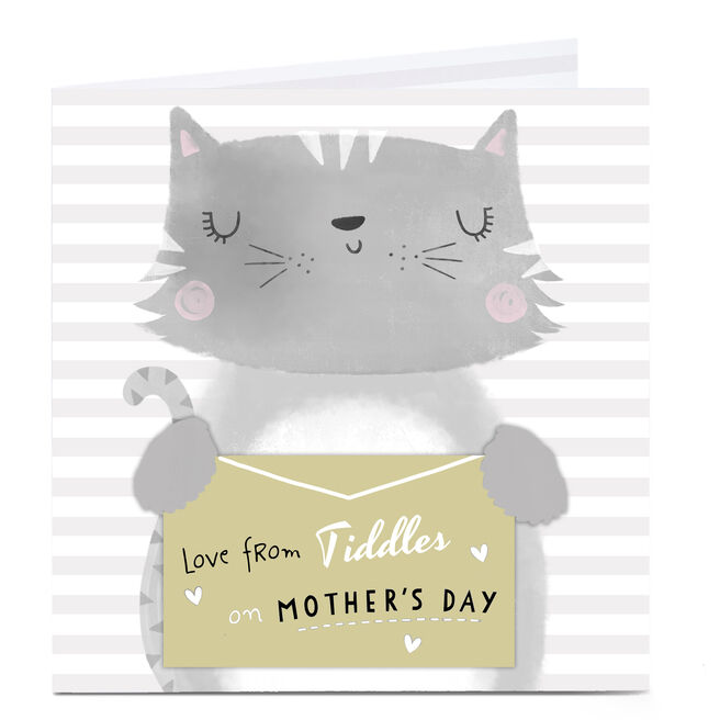 Personalised Mother's Day Card - Cat Mail