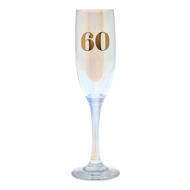 60th Birthday Champagne Flute