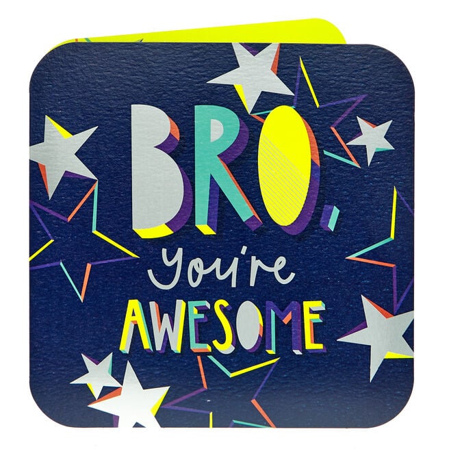 Brother You're Awesome Stars Birthday Card