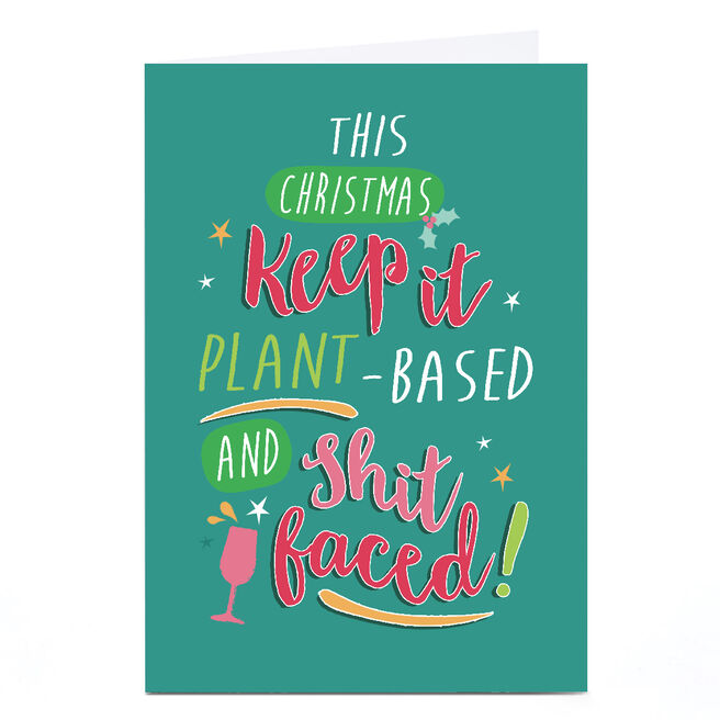 Personalised Quitting Hollywood Christmas Card - Plant-Based