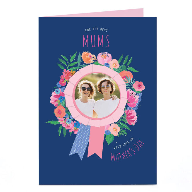 Photo Mother's Day Card - Ribbon Mums