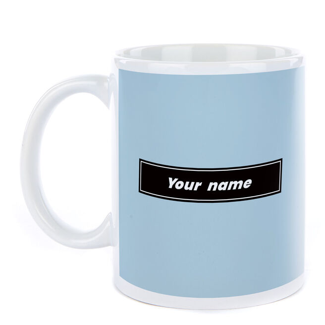 Personalised Mug - Blue, Any Name
