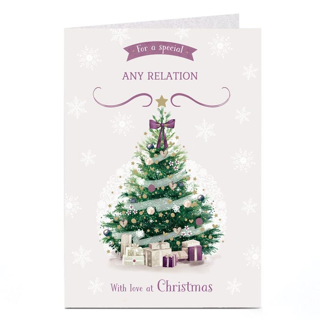 Personalised Christmas Card - Traditional Christmas Tree