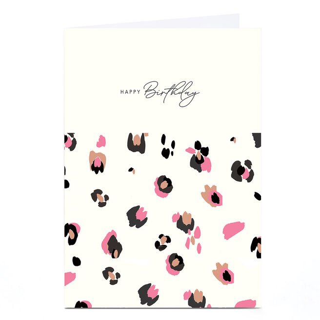 Personalised Birthday Card - Happy Birthday Leopard Print