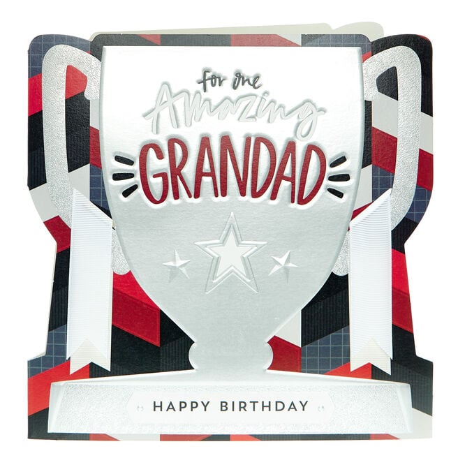 Grandad Amazing Trophy Birthday Card
