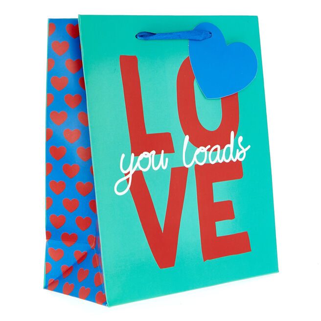 Medium Portrait Valentine's Day Gift Bag - Love You Loads 