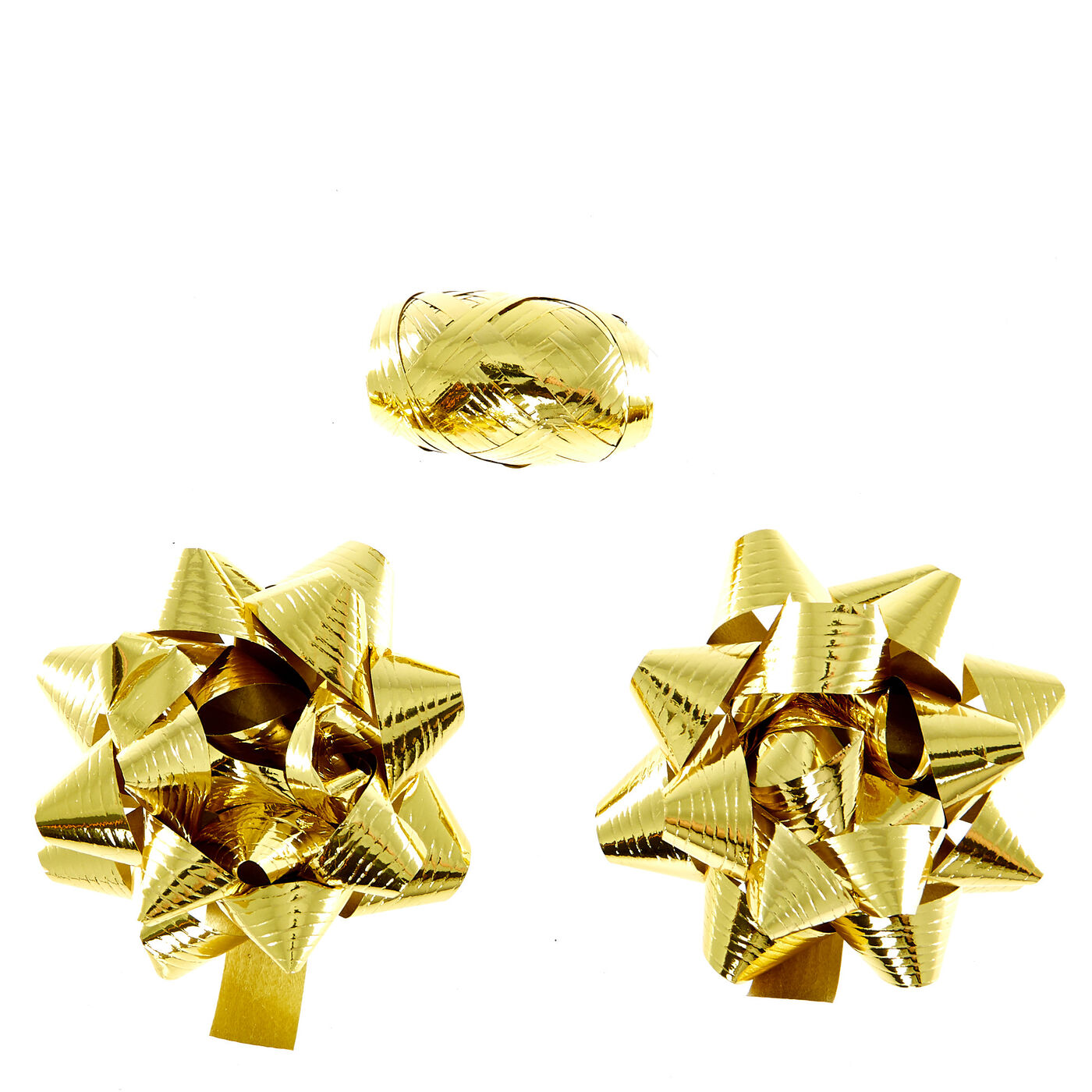 Buy 2 Gold Foil Bows & Curling Ribbon for GBP 0.99 Card Factory UK