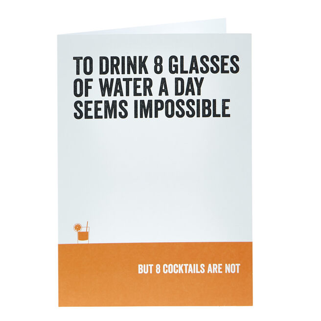 Any Occasion Card - 8 Glasses of Water