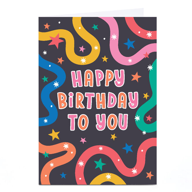 Personalised Ebony Newton Birthday Card - Happy Birthday to You