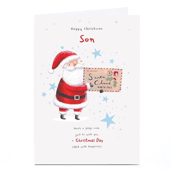Personalised Christmas Card - Letter From Santa, Son
