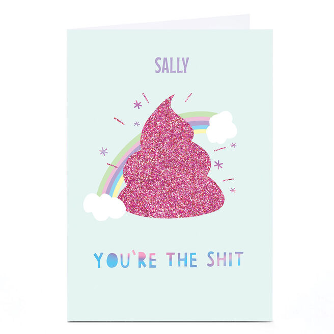 Whale & Bird Personalised Card - You're The Sh*t 