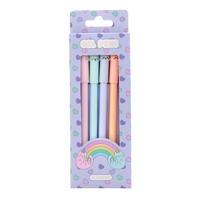 Cat Gel Pens - Pack of 4