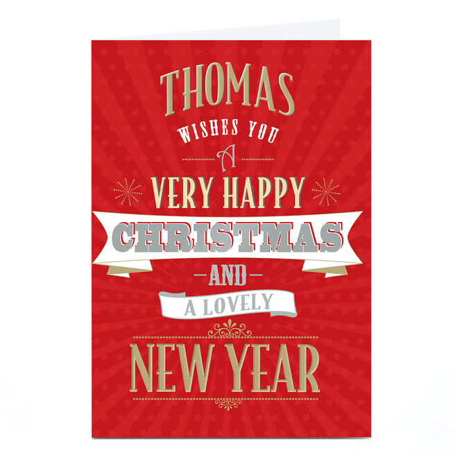 Personalised Christmas Card - Lovely New Year