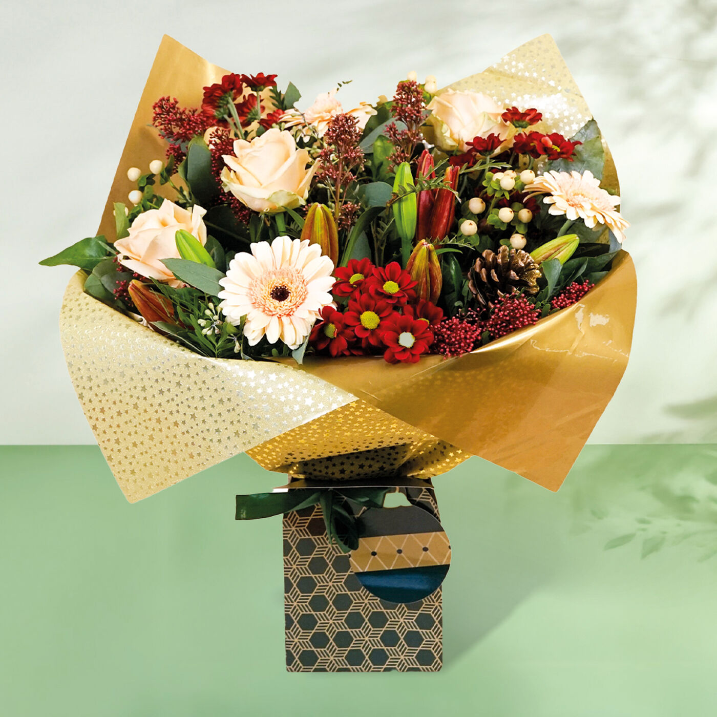 Buy Christmas Gift Box Flower Bouquet Free Delivery! for GBP 34.99