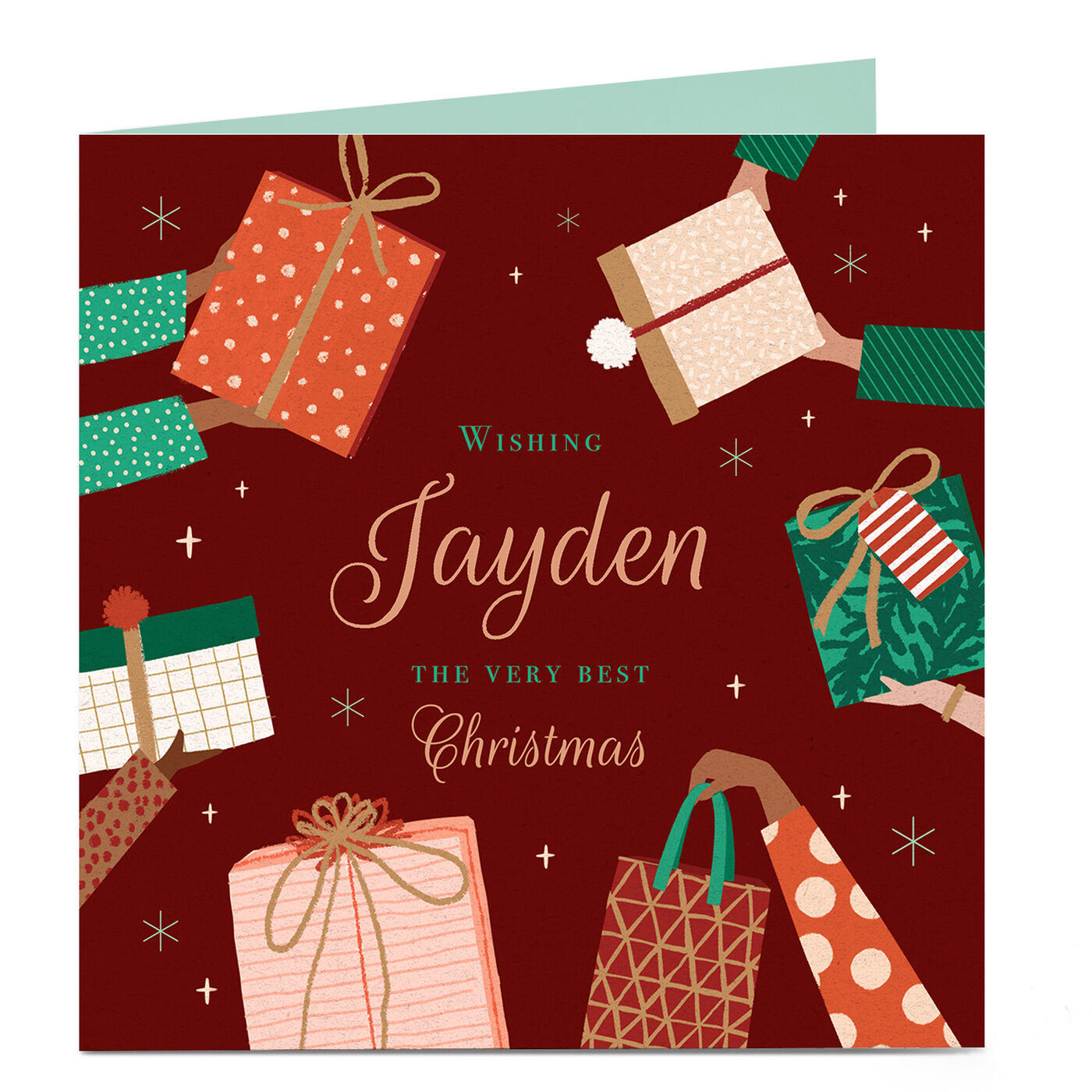 Buy Personalised Christmas Card Christmas Gifts, Any Name for GBP 3.