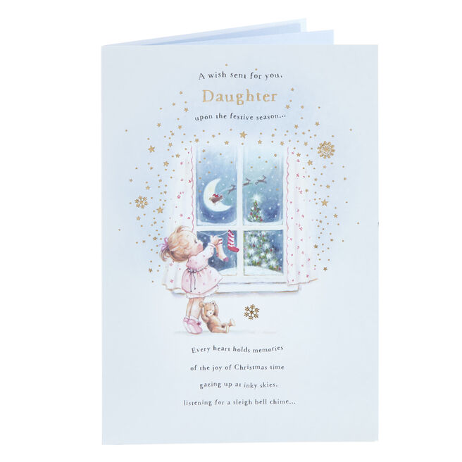 Daughter Window Scene Christmas Card
