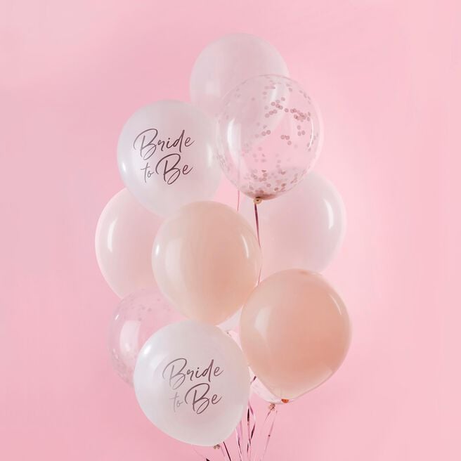 Bride to be 12-Inch Latex Balloon Bundle - Pack of 12