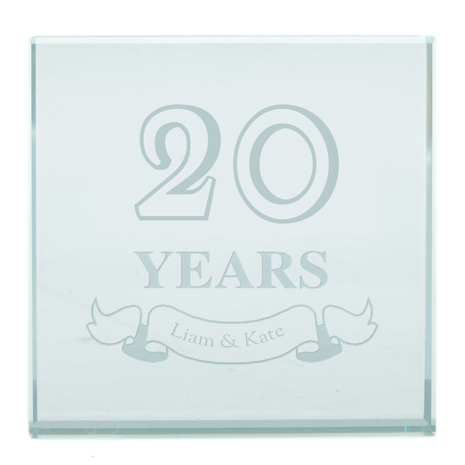 Personalised Engraved Glass Token - Special Year