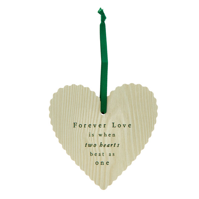 Forever Love Wooden Heart Plaque