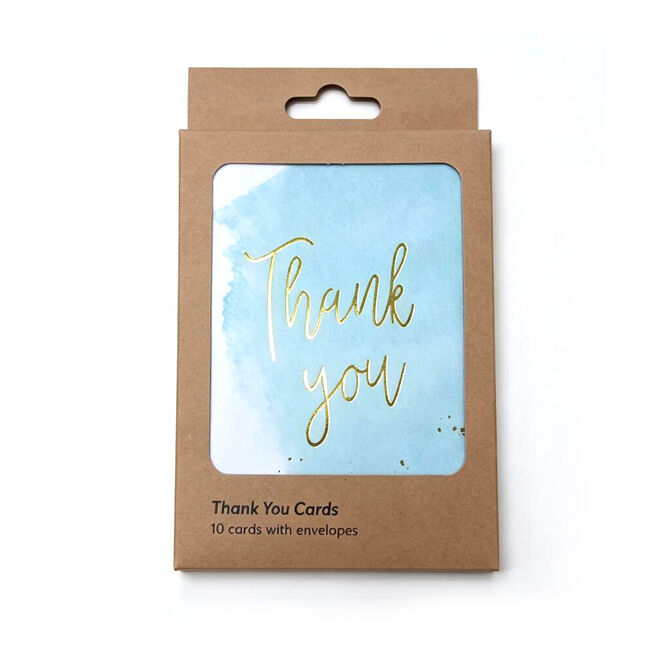 Watercolour Thank You Cards - Pack of 10 