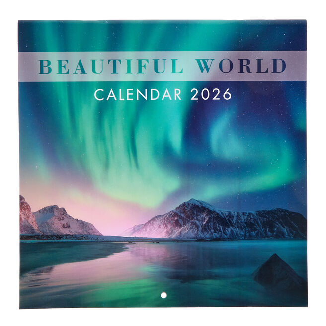 Beautiful World 2026 Square Wall Calendar 