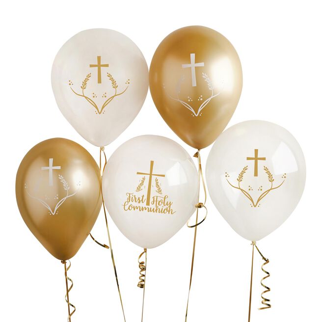 Communion 12-Inch Latex Balloons - Pack of 5