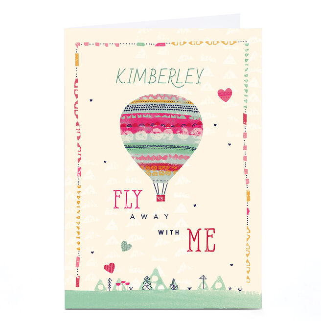 Personalised Rebecca Prinn Valentine's Day Card - Fly Away With Me