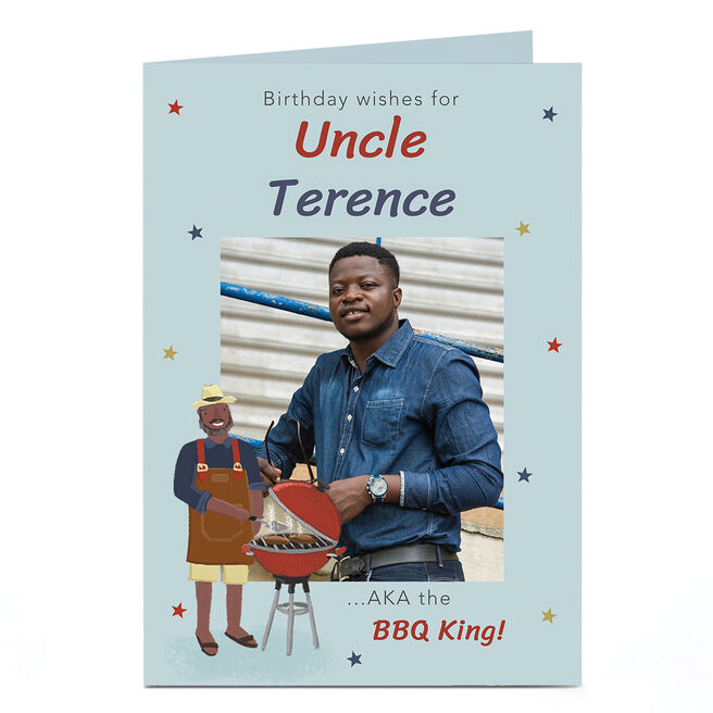 Photo Birthday Card - BBQ King, Uncle