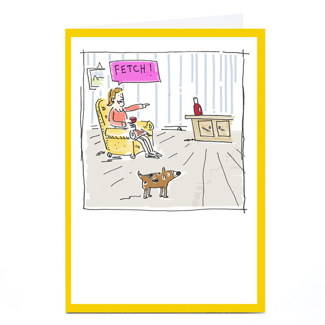 Personalised Vicar Of Scribbly Card - Fetch The Wine