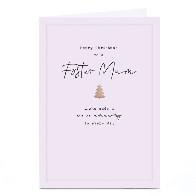 Personalised Christmas Card - Merry Christmas To A Foster Mom