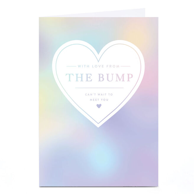 Personalised Mother's Day Card - From The Bump Ombre Heart