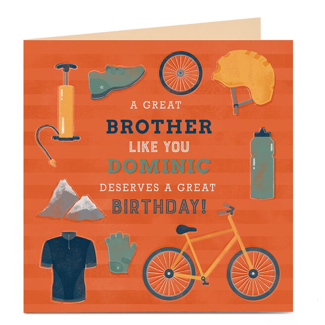 Personalised Birthday Card - Mountain Bike Gear