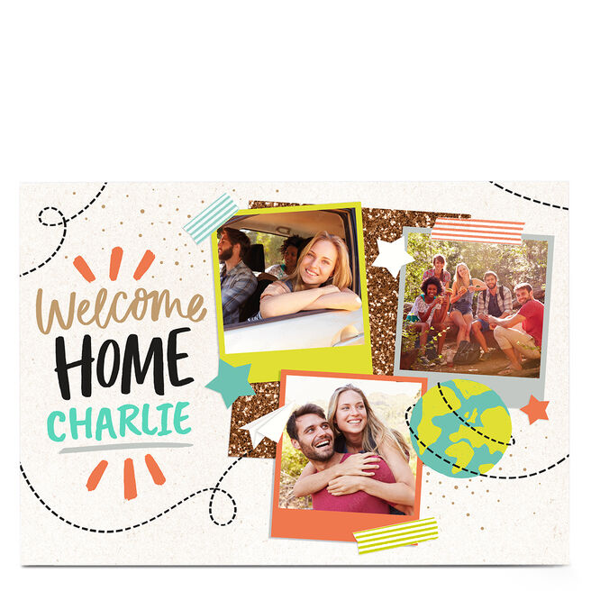 Photo Welcome Home Card - Bright Polaroids 