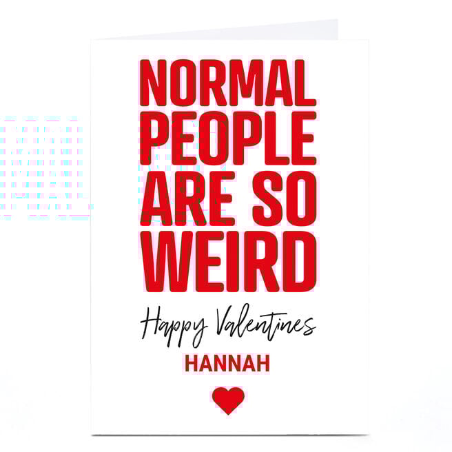 Personalised Punk Valentine's Day Card - Normal People