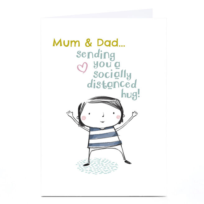 Personalised Bev Hopwood Card - Socially Distanced Hug