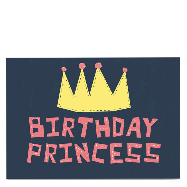 Personalised Phoebe Munger Birthday Card - Birthday Princess