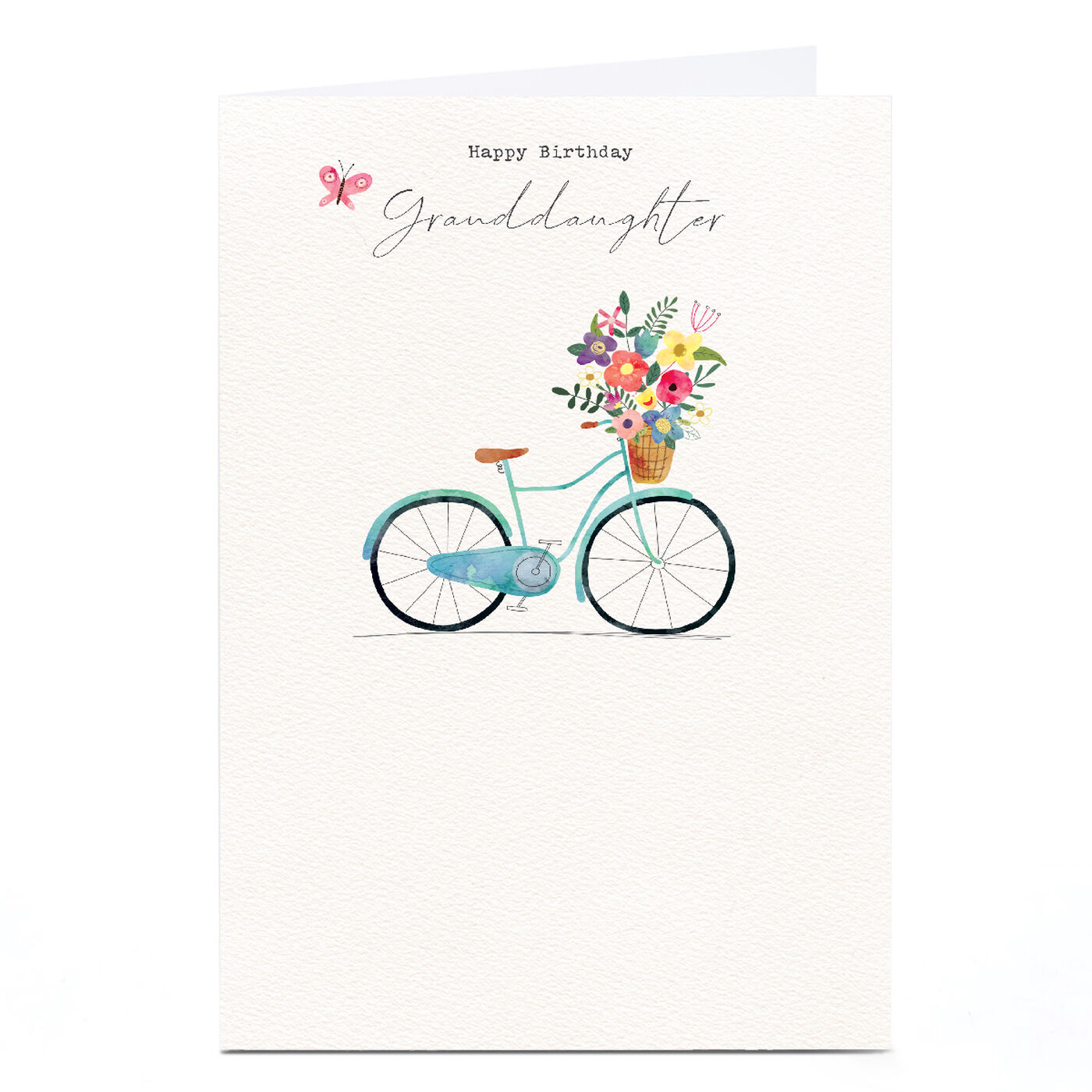 Buy Personalised Cory Reid Birthday Card Floral Bike, Granddaughter
