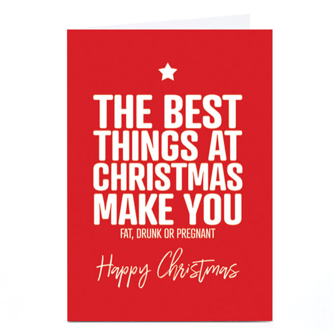 Personalised Punk Christmas Card - The Best Things...